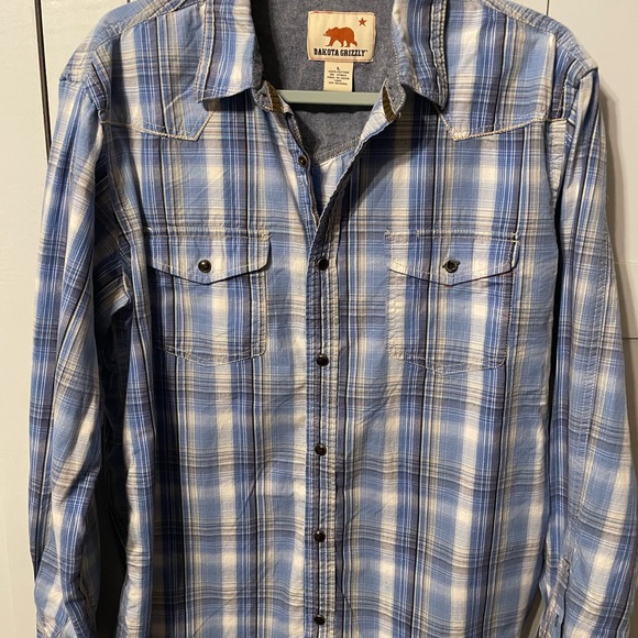 Dakota Grizzly Other - Dakota Grizzly Blue Plaid Casual Men's Shirt